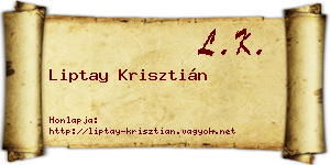 Liptay Krisztián névjegykártya