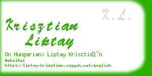 krisztian liptay business card